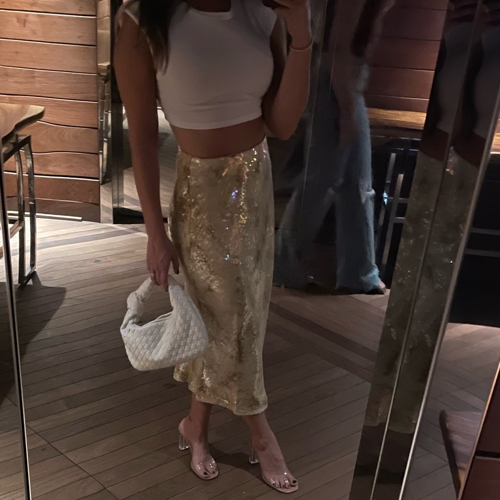 Anthropologie sequin skirt
